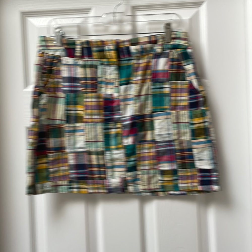 J. Crew Vintage Madras Plaid Mini Skirt